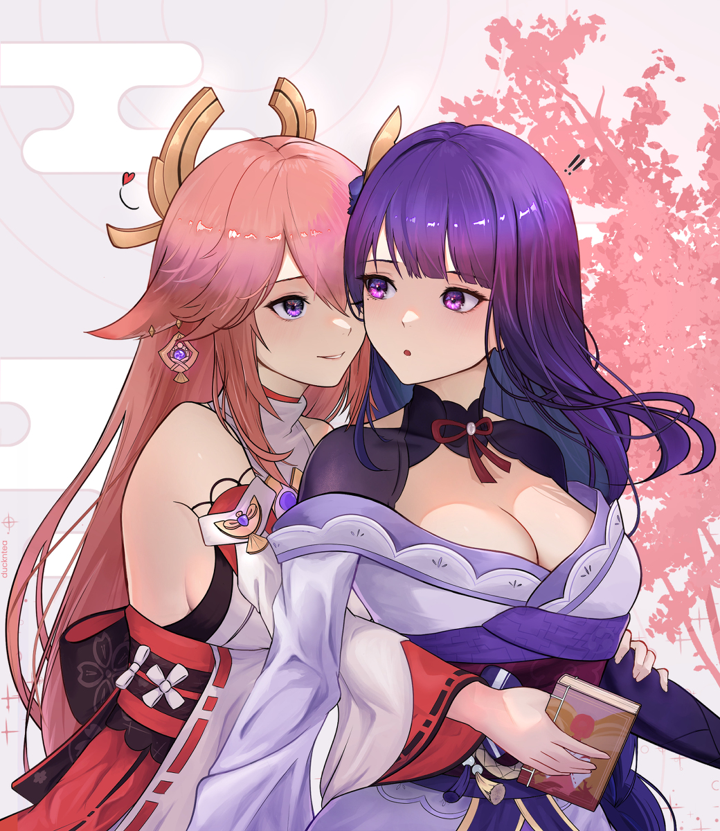 This is a pixiv picture whose title is Ei & Yae.