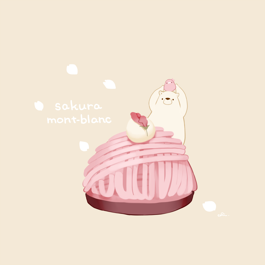 This is a pixiv picture whose title is 桜モンブラン.