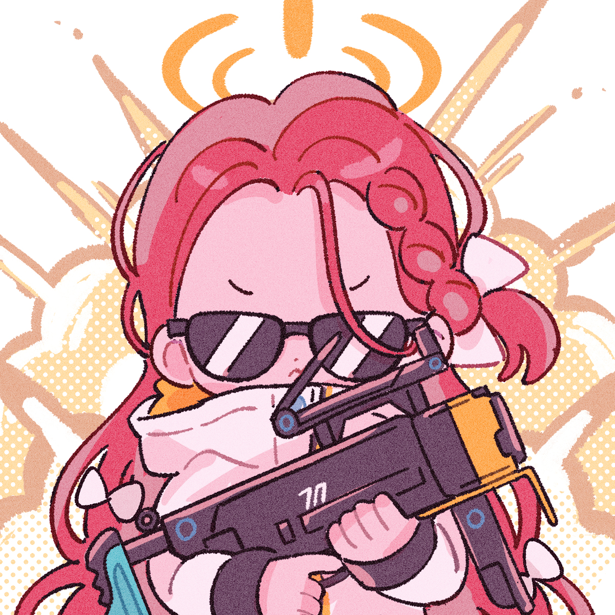 This is a pixiv picture whose title is ブルアカ.