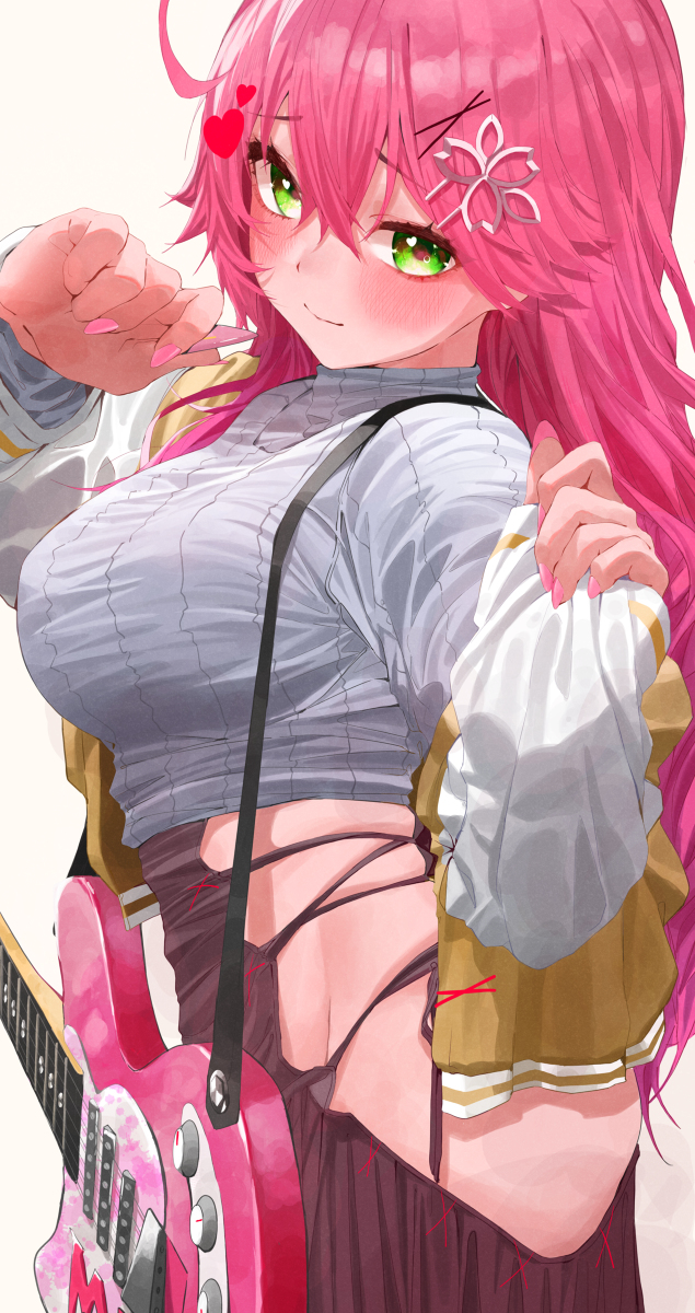 This is a pixiv picture whose title is ぎたーにぇ！.