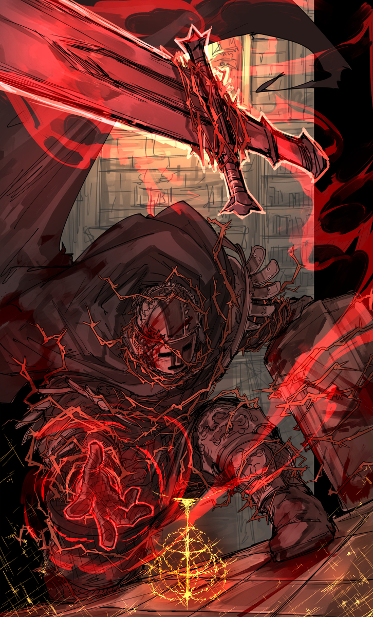 This is a pixiv picture whose title is 鉄茨のエレメール.