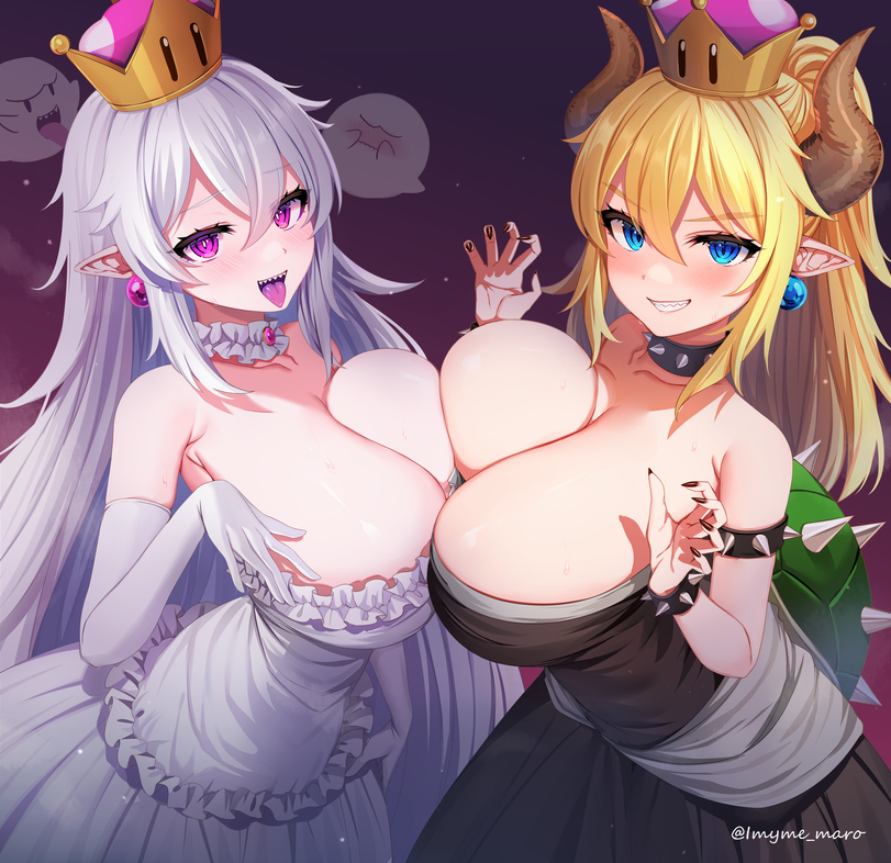 This is a pixiv picture whose title is クッパ姫&キングテレサ姫.