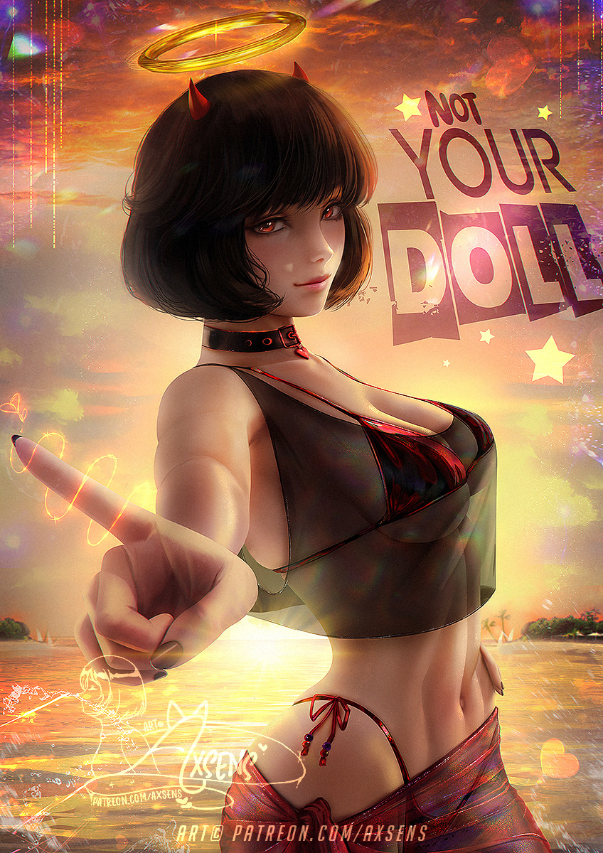 This is a pixiv picture whose title is Not your Doll.