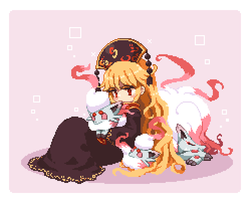 This is a pixiv picture whose title is みんな寝ちゃって動けなくなっちゃった純狐さん.