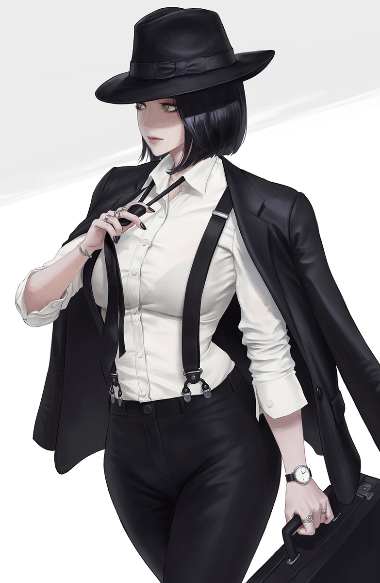 This is a pixiv picture whose title is suit.