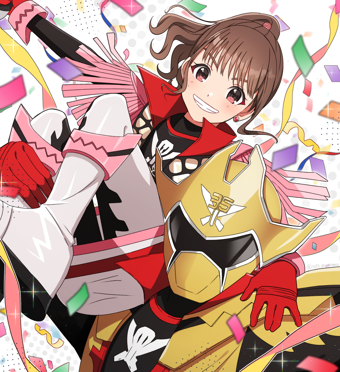 This is a pixiv picture whose title is 「発明のパワー！ツーカイフリント！」.