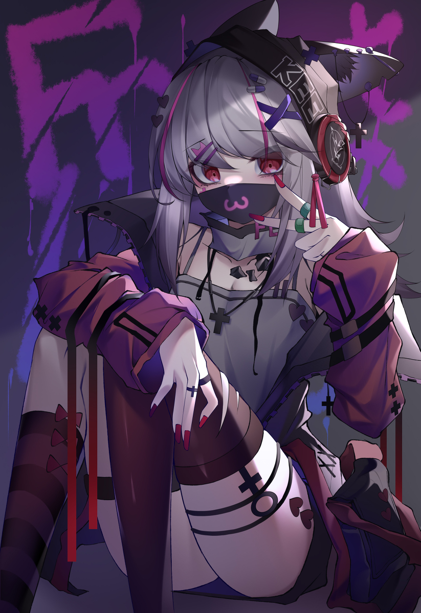 This is a pixiv picture whose title is 地雷系 霜叶.