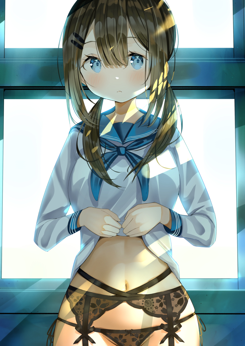 This is a pixiv picture whose title is たくしあげ.