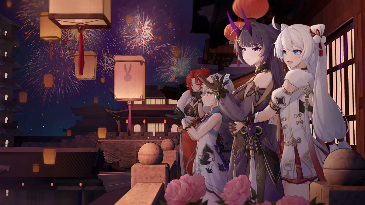 This is a pixiv picture whose title is 灯明除旧岁.