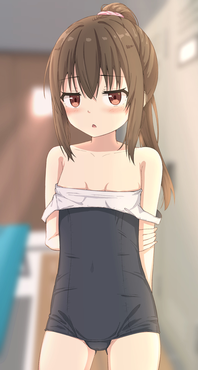 This is a pixiv picture whose title is 「ここでシていきませんか...」.