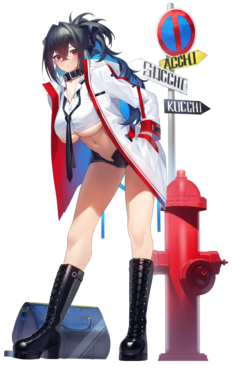 This is a pixiv picture whose title is ポニテオリ娘！.
