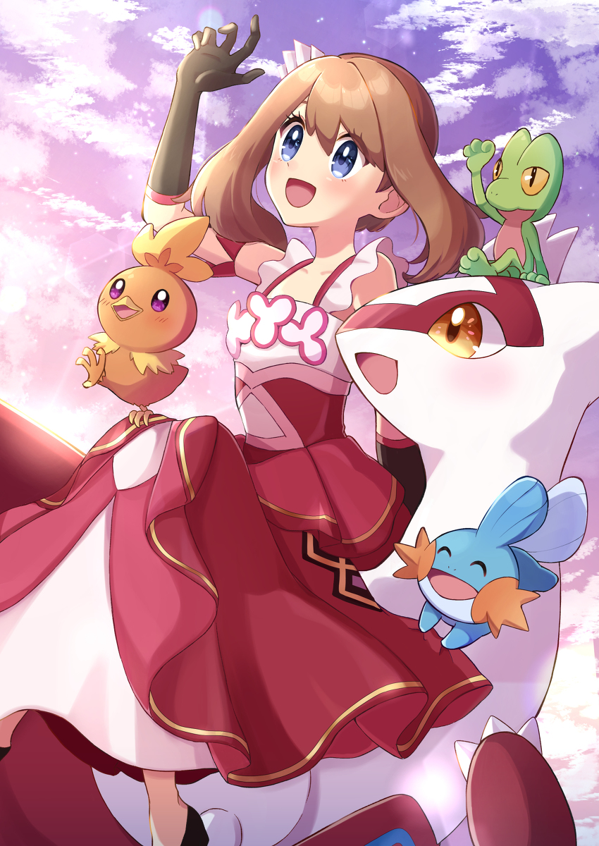 This is a pixiv picture whose title is 【ポケマス】アニバハルカ＆ラティアス.