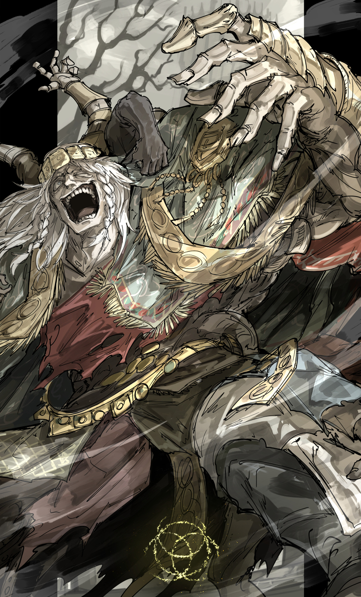 This is a pixiv picture whose title is 黄金の君主.