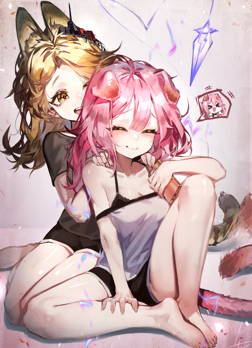 This is a pixiv picture whose title is 澄闪&夏栎.