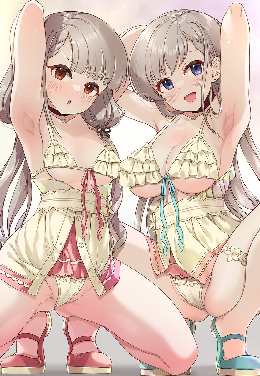 This is a pixiv picture whose title is 【253】「これがPを落とすポーズ？」.