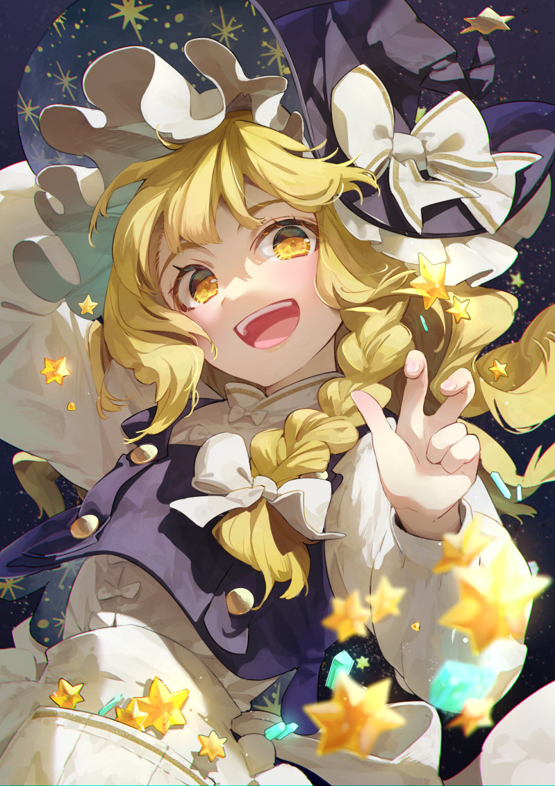 This is a pixiv picture whose title is 魔理沙ぶいぶい.