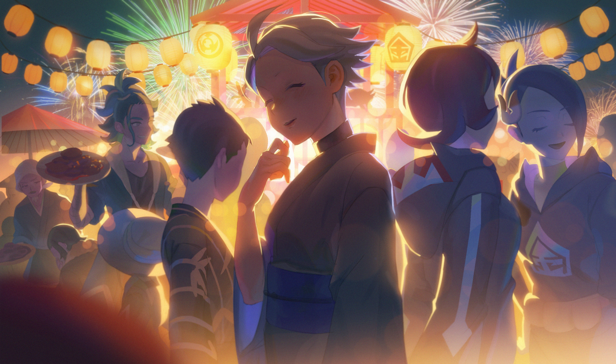 This is a pixiv picture whose title is 祭り.