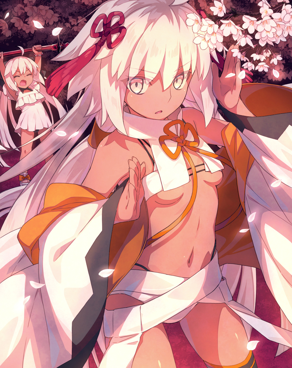 This is a pixiv picture whose title is 桜咲いたら沖田さん.