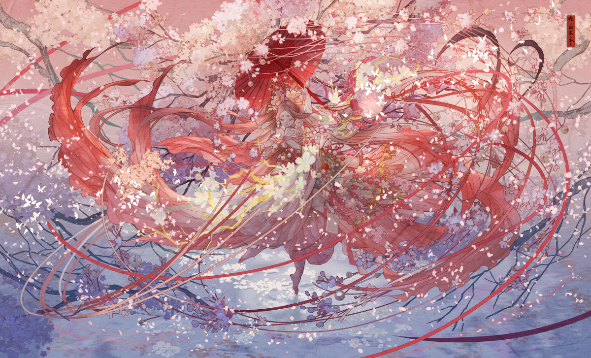 This is a pixiv picture whose title is 花あかり.