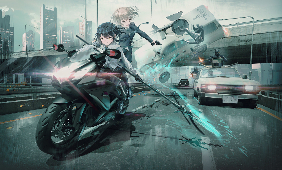 This is a pixiv picture whose title is 追撃.