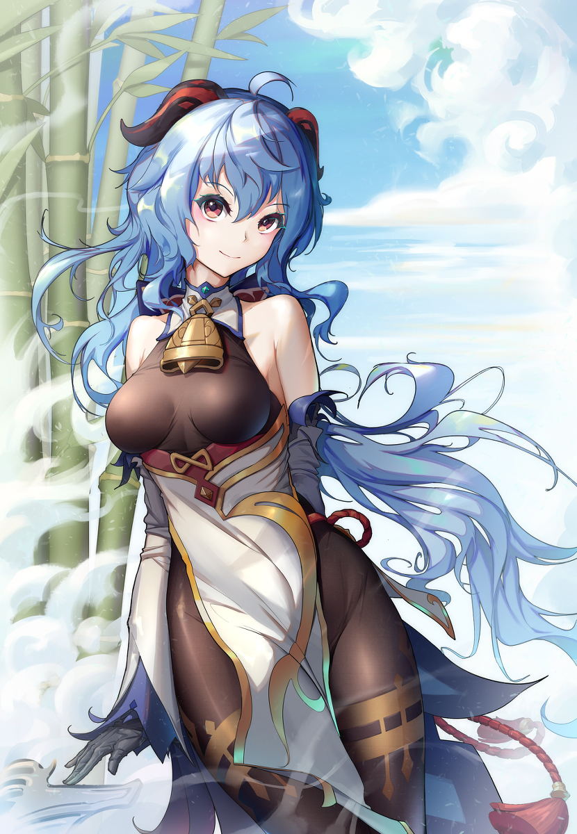 This is a pixiv picture whose title is 甘雨♥.