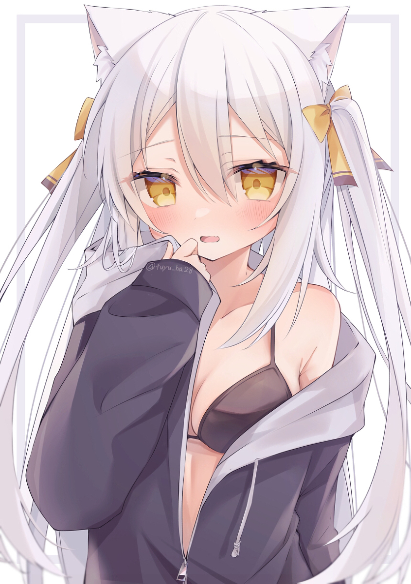 This is a pixiv picture whose title is 照れ顔けもみみ.