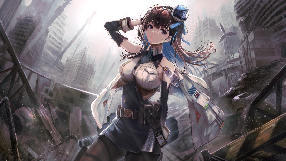 This is a pixiv picture whose title is 過酷な世界の「希望」のような彼女.