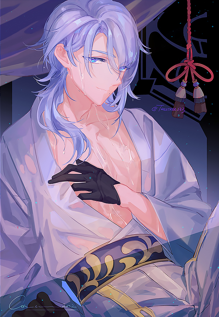 This is a pixiv picture whose title is Kamisato Ayato.