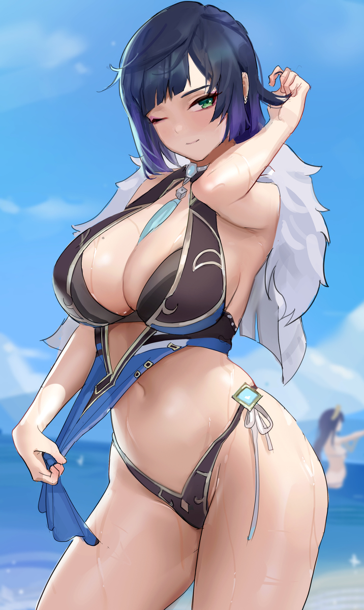 This is a pixiv picture whose title is Yelan.