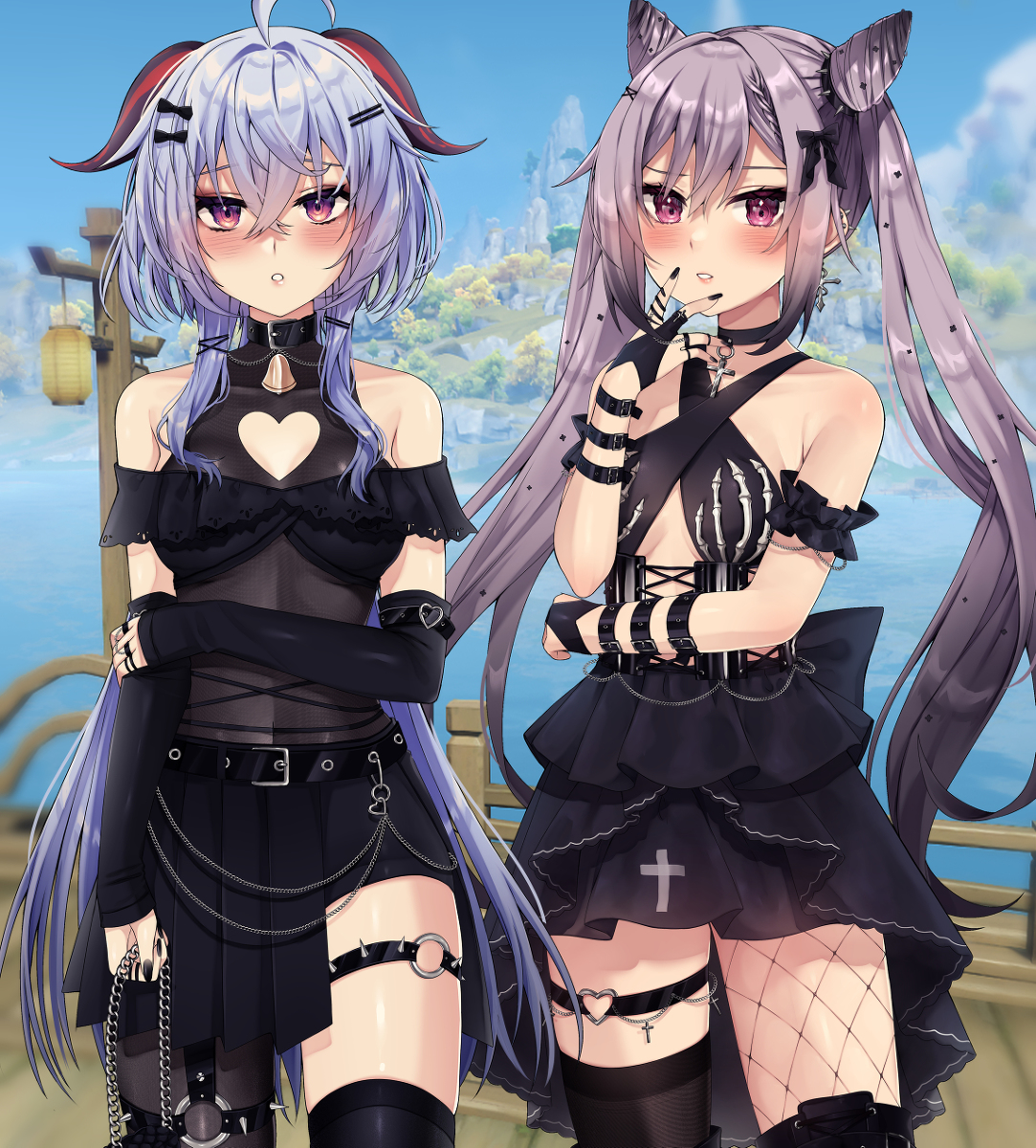 This is a pixiv picture whose title is Alternative Keqing&Ganyu.