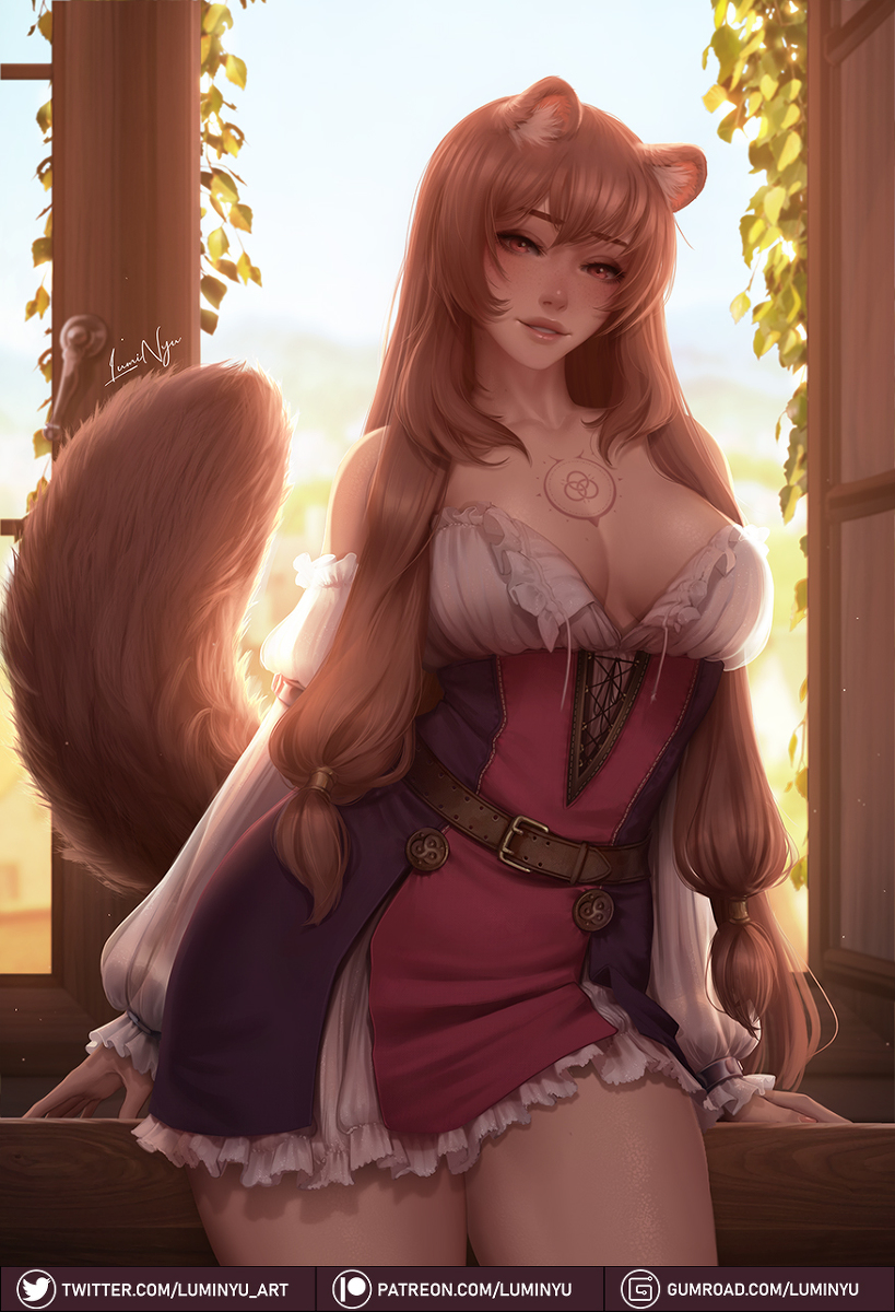 This is a pixiv picture whose title is Raphtalia.