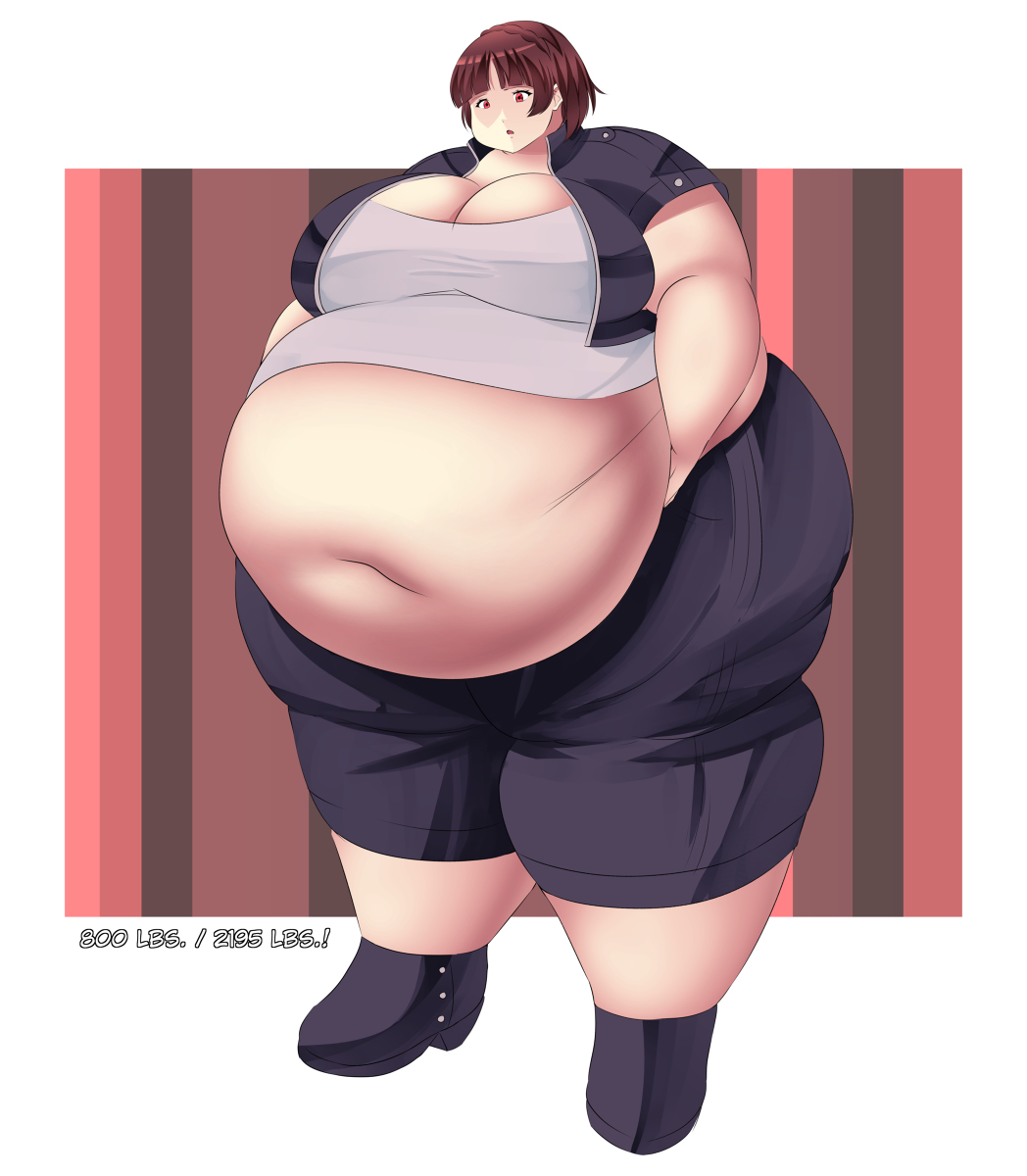 This is a pixiv picture whose title is Makoto Weight Gain.