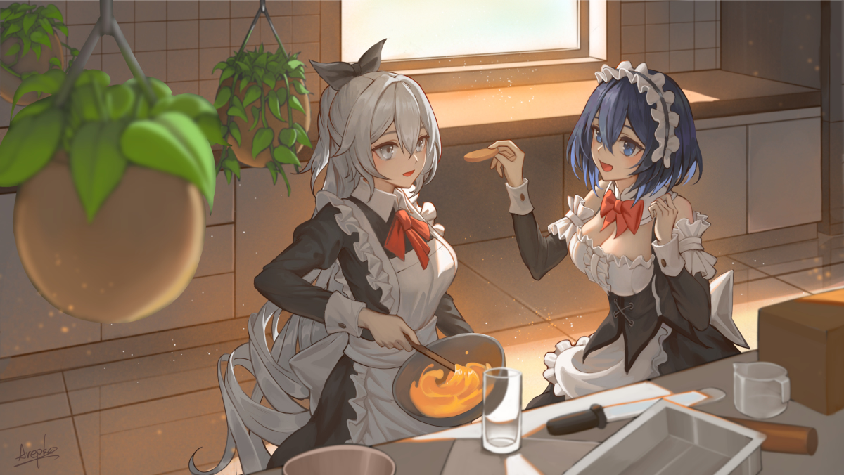 This is a pixiv picture whose title is Bronya X Seele.