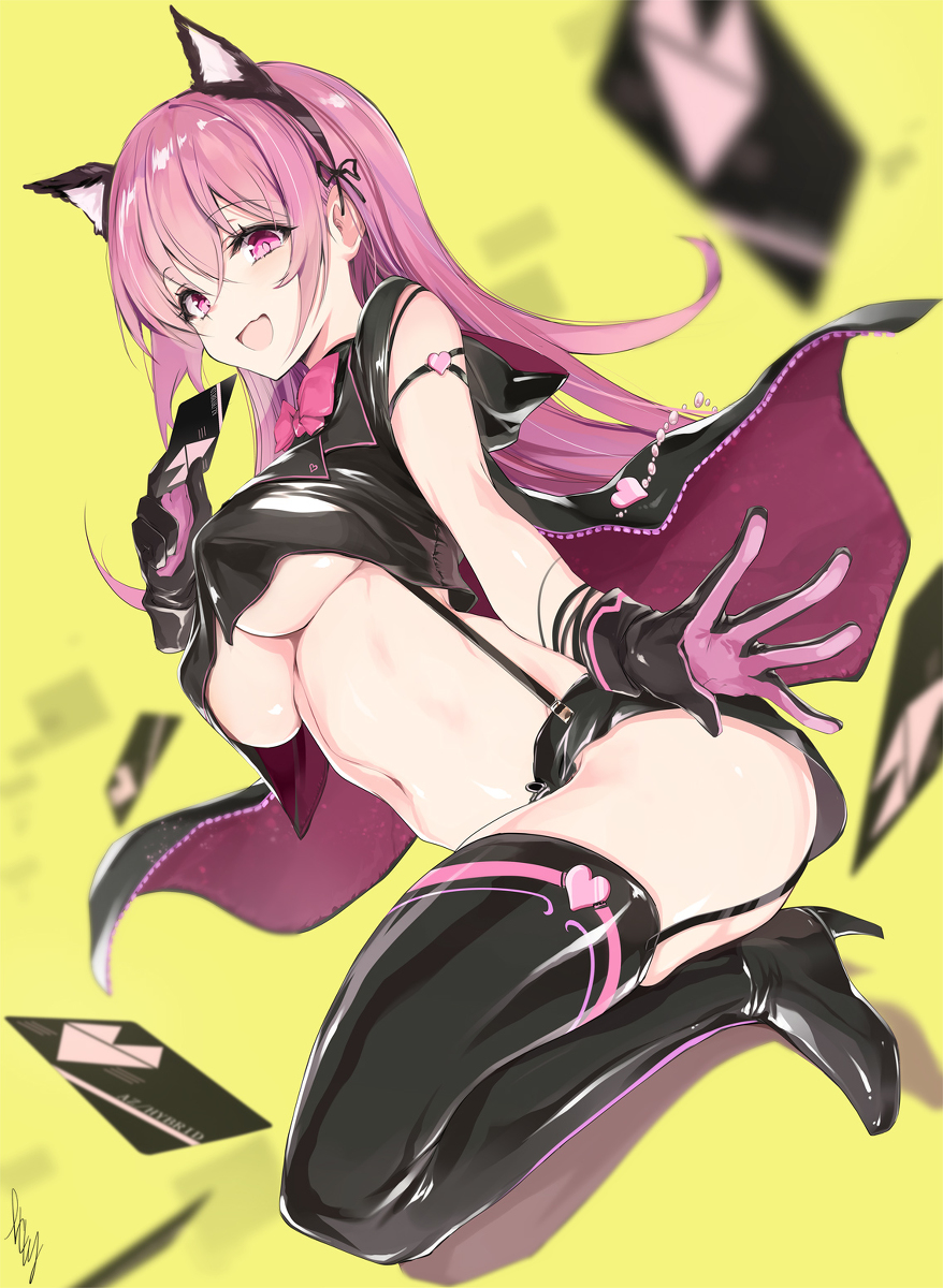 This is a pixiv picture whose title is 怪盗キャットガール（差分有り〼）.