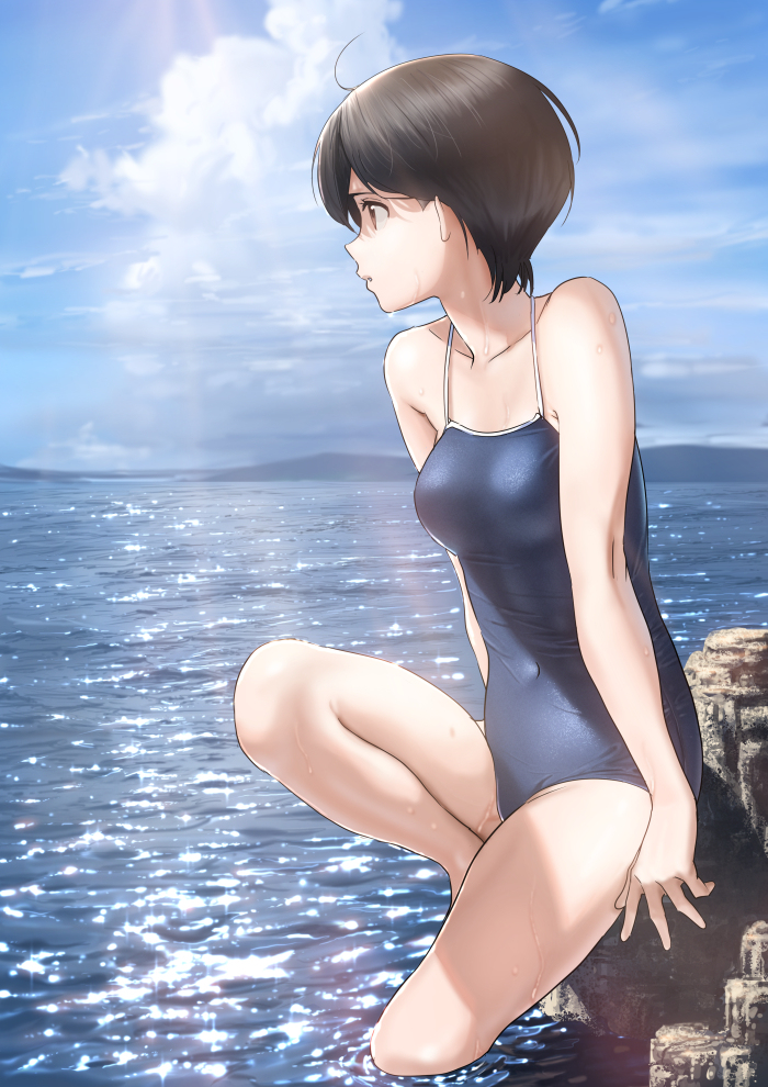 This is a pixiv picture whose title is 海.