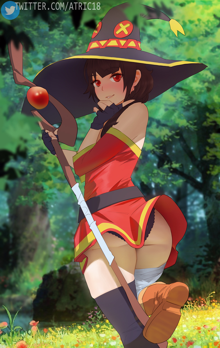This is a pixiv picture whose title is Megumin (めぐみん).