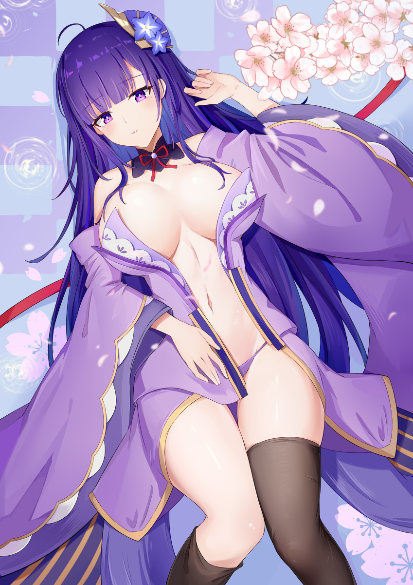 This is a pixiv picture whose title is 原神 雷电将军.