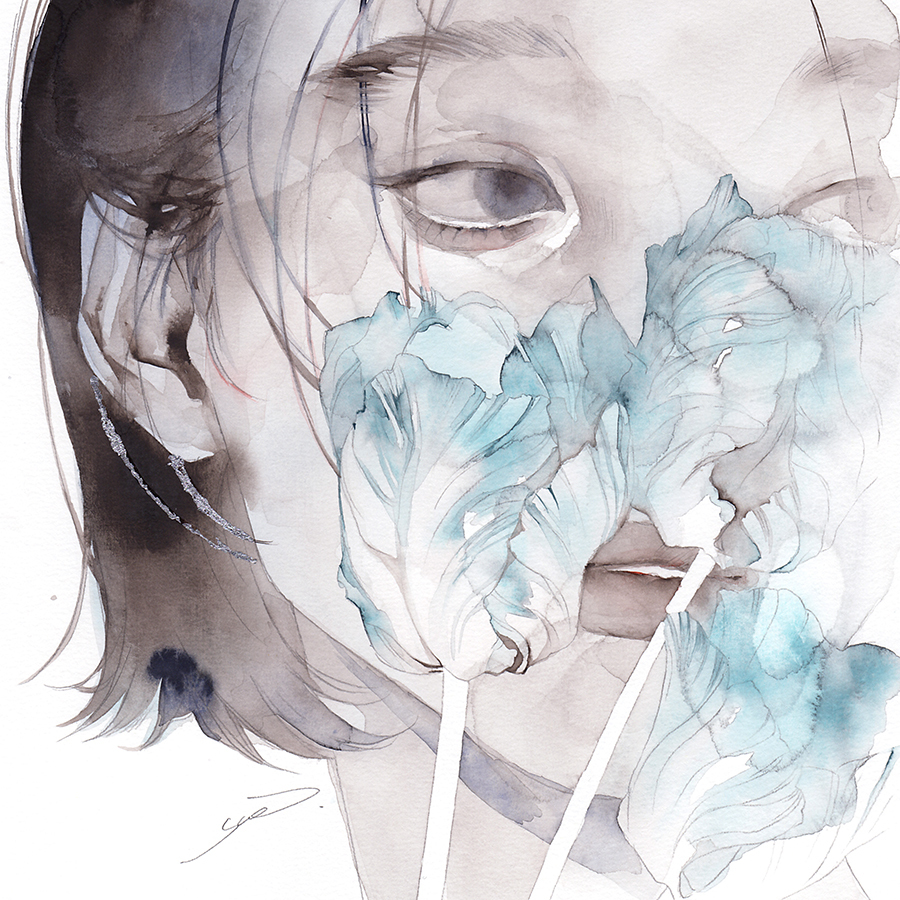 This is a pixiv picture whose title is 花冷え（はなびえ）.