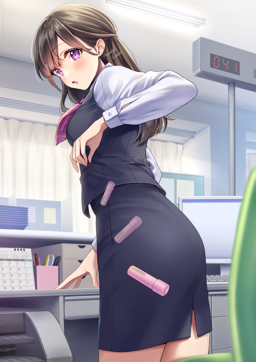 This is a pixiv picture whose title is 受付ちゃん日誌(18).
