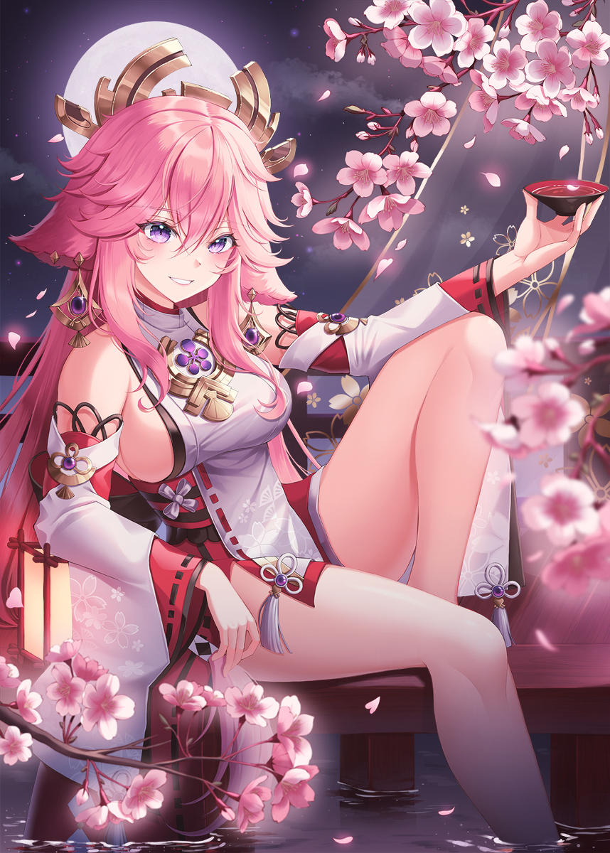 This is a pixiv picture whose title is 八重神子.