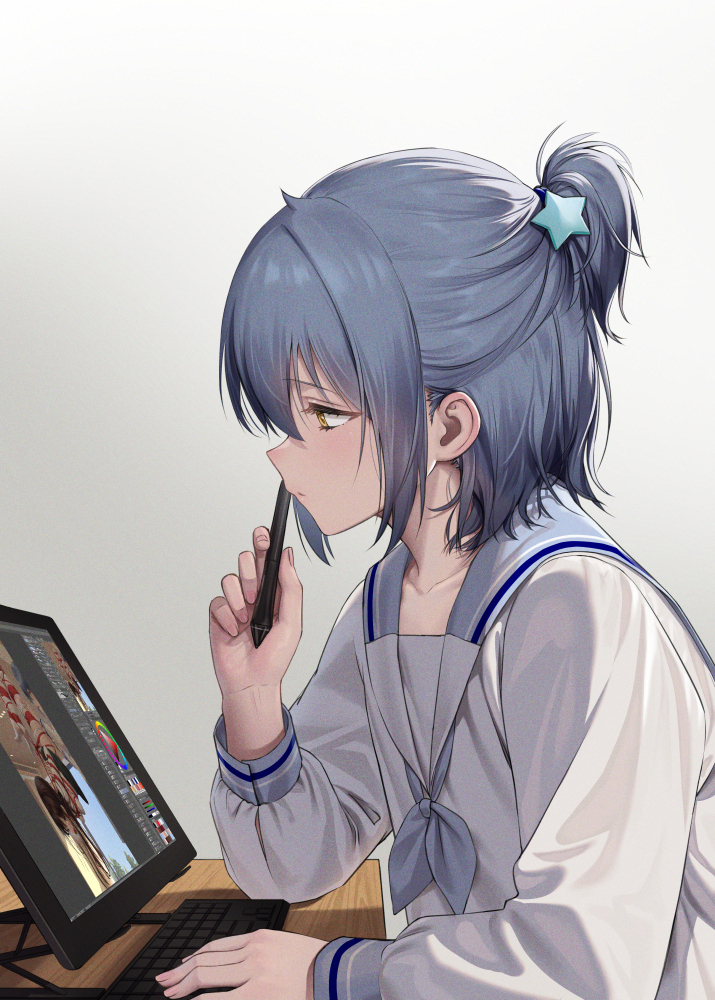 This is a pixiv picture whose title is ひみつの授業.