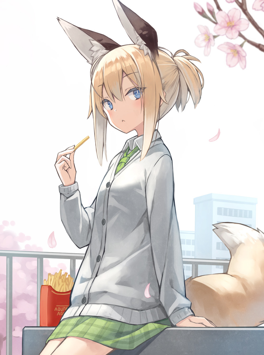 This is a pixiv picture whose title is 花見きつね.