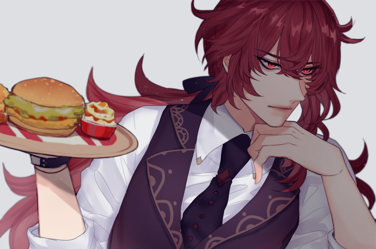 This is a pixiv picture whose title is Diluc.