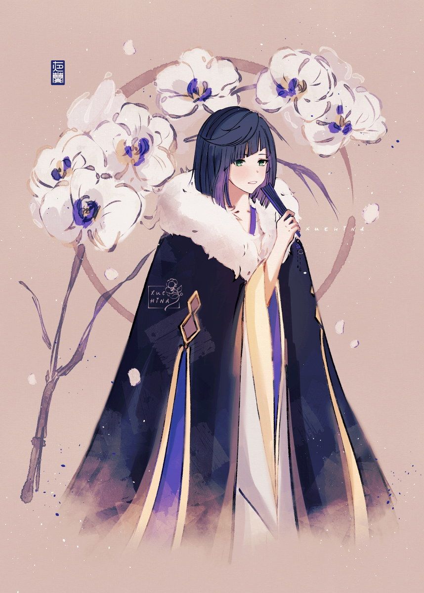 This is a pixiv picture whose title is 夜兰 ⊛ 墨画.