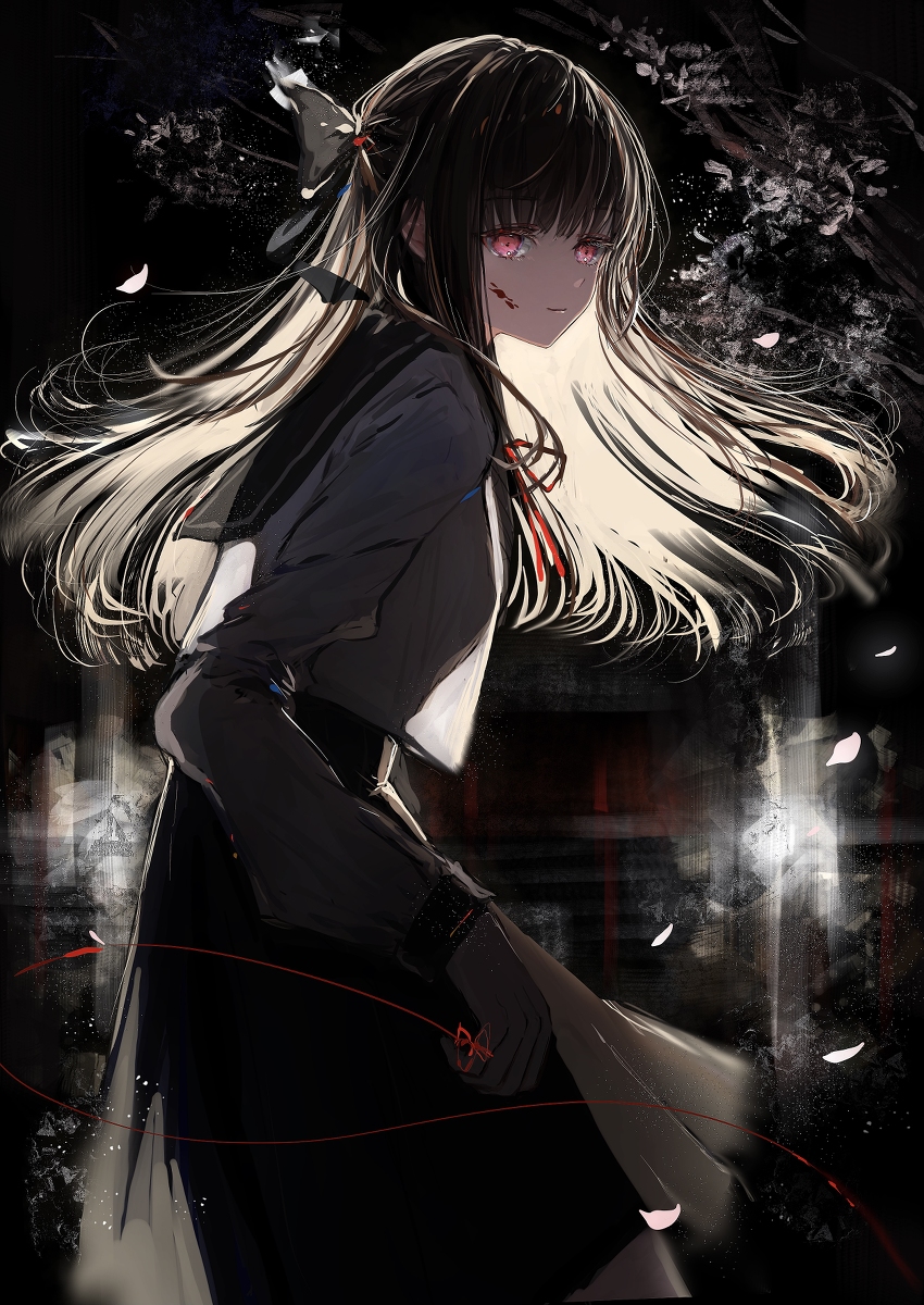 This is a pixiv picture whose title is 桜の樹の下には.