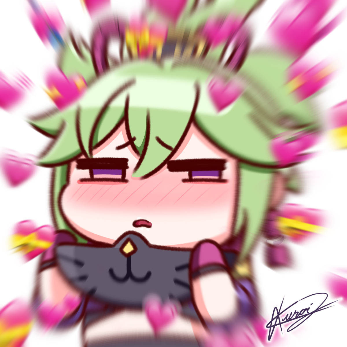 This is a pixiv picture whose title is 💜💜Take off a Mask💜💜.