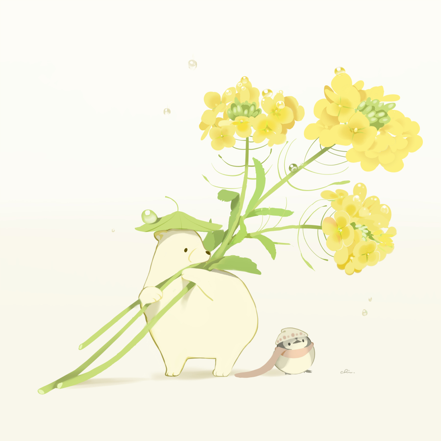 This is a pixiv picture whose title is 菜種梅雨.
