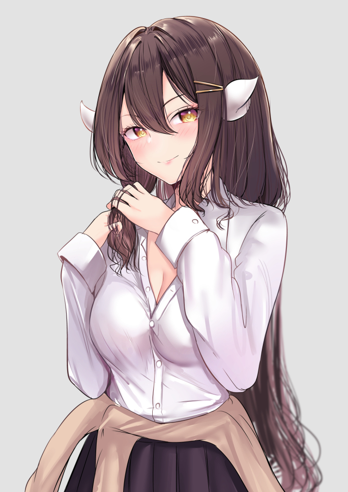 This is a pixiv picture whose title is ギャル三笠.