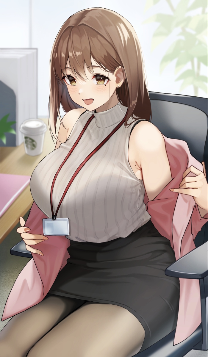 This is a pixiv picture whose title is 「あ、おはよ〜」.