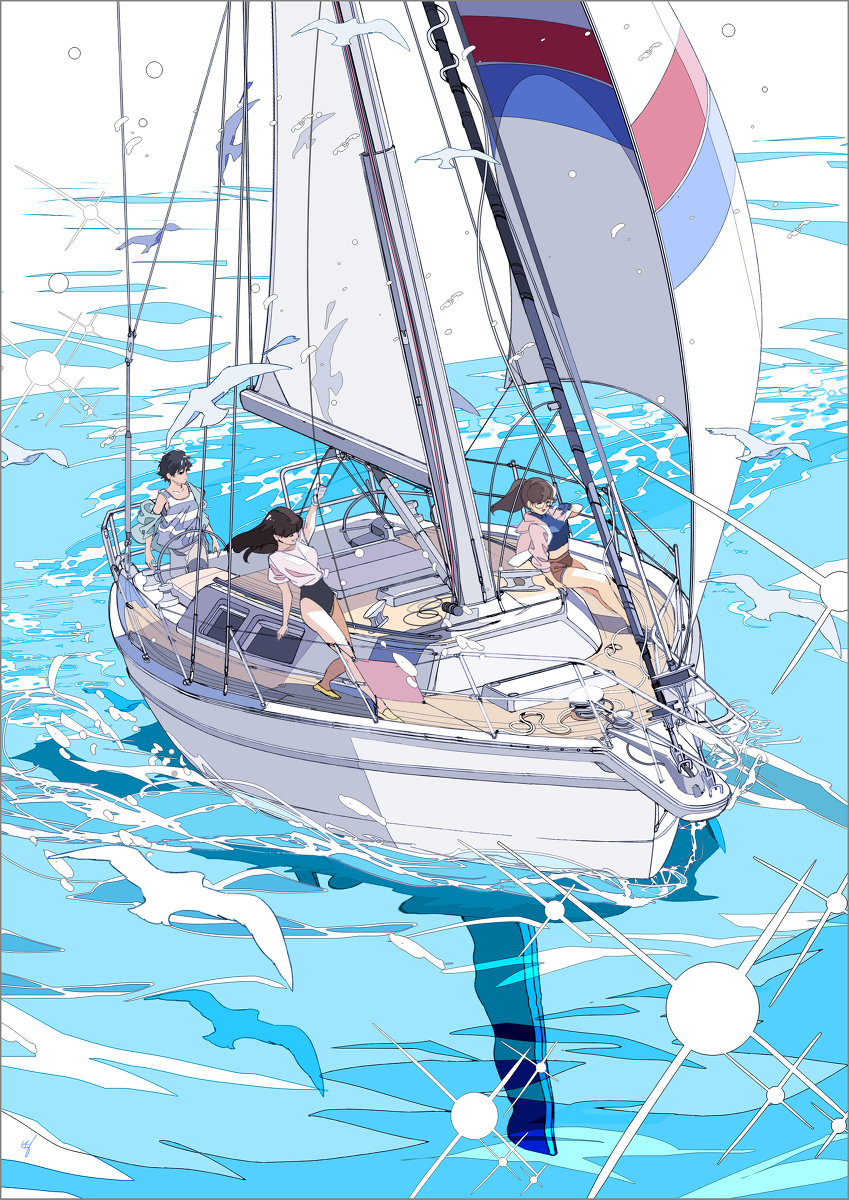 This is a pixiv picture whose title is sail.